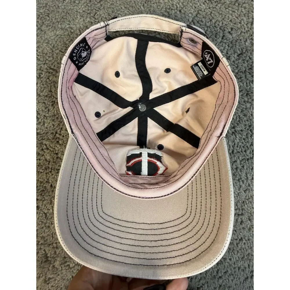 Minnesota Twins Hat Cap Strap Back Mens One Size Pink MLB Baseball '47